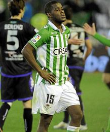 Joel Campbell en el partido ante el Real Valladolid. Joel Campbell en el partido ante el Real Valladolid.
