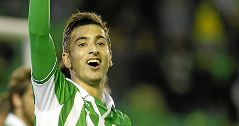 Vadillo en la celebración de un gol con el Betis. Vadillo en la celebración de un gol con el Betis.