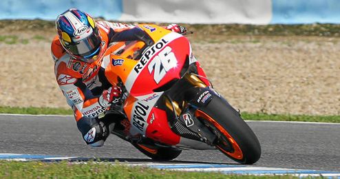 Dani Pedrosa durante el Gran Premio de Jerez. Dani Pedrosa durante el Gran Premio de Jerez.