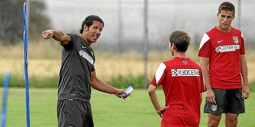 El ´Cholo´ dirigiendo un entrenamiento de pretemporada. El ´Cholo´ dirigiendo un entrenamiento de pretemporada.
