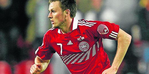El internacional danés William Kvist, durante un encuentro con su selección. El internacional danés William Kvist, durante un encuentro con su selección.