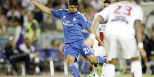 Morata durante el amistoso entre el PSG y el Real Madrid. Morata durante el amistoso entre el PSG y el Real Madrid.