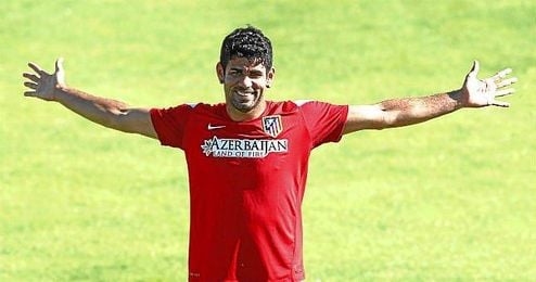 Diego Costa durante un entrenamiento con el Atlético de Madrid. Diego Costa durante un entrenamiento con el Atlético de Madrid.