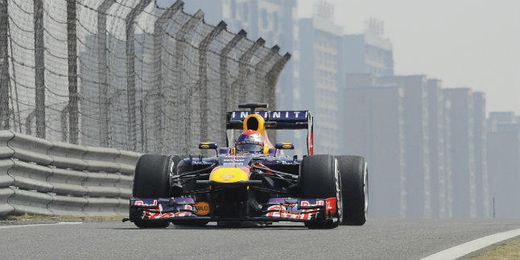 Sebastian Vettel durante el G.P. de China. Sebastian Vettel durante el G.P. de China.