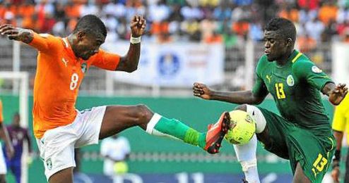 N´Diaye, en un partido con su selección. N´Diaye, en un partido con su selección.