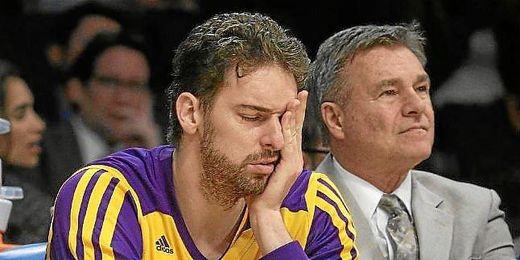 Pau Gasol sufrió mareos en un partido de la NBA. Pau Gasol sufrió mareos en un partido de la NBA.