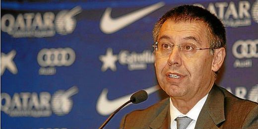 El presidente del FC Barcelona en una rueda de prensa. El presidente del FC Barcelona en una rueda de prensa.