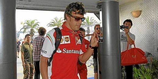 Alonso durante los entrenamientos de Sepang Alonso durante los entrenamientos de Sepang