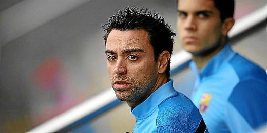 Xavi, durante un entrenamiento con el FC Barcelona. Xavi, durante un entrenamiento con el FC Barcelona.