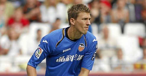 Guaita, en un partido con el Valencia. Guaita, en un partido con el Valencia.