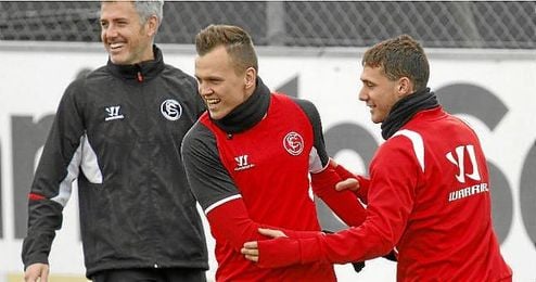 Cheryshev, en un entrenamiento con el Sevilla. Cheryshev, en un entrenamiento con el Sevilla.