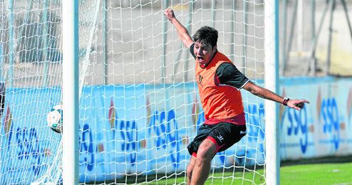 Rusescu durante un entrenamiento de esta temporada Rusescu durante un entrenamiento de esta temporada