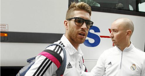Sergio Ramos llegando a la concentración Sergio Ramos llegando a la concentración