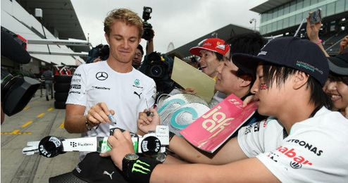 Nico Rosberg en el circuito de Suzuka, Japón. Nico Rosberg en el circuito de Suzuka, Japón.