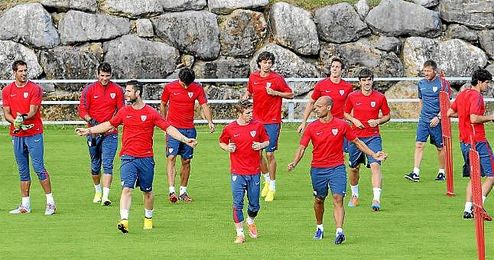 Entrenamiento del Athletic Club en Lezama. Entrenamiento del Athletic Club en Lezama.