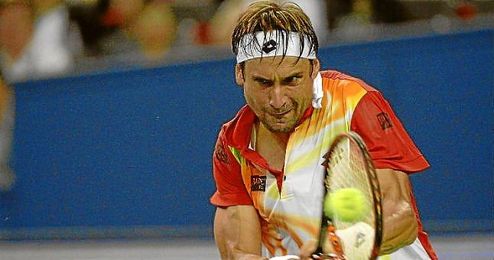 Ferrer en su partido ante Djokovic. Ferrer en su partido ante Djokovic.