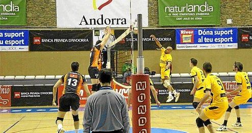El CV Andorra en un partido la pasada temporada. El CV Andorra en un partido la pasada temporada.