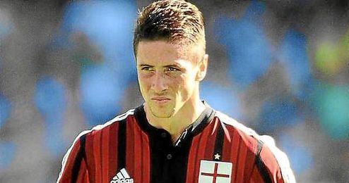 Fernando Torres durante un partido con el Milan Fernando Torres durante un partido con el Milan
