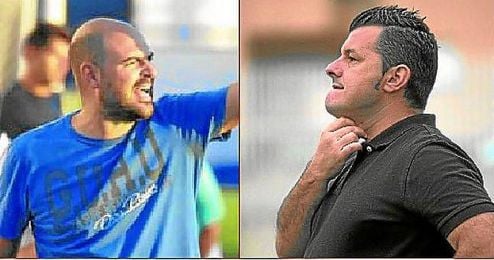 Los entrenadores de La Liara y Los Palacios. Los entrenadores de La Liara y Los Palacios.