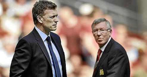 Ferguson enfrentándose a su sucesor Moyes Ferguson enfrentándose a su sucesor Moyes