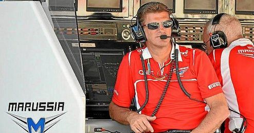 Muro de Marussia durante un Gran Premio de Fórmula Uno. Muro de Marussia durante un Gran Premio de Fórmula Uno.
