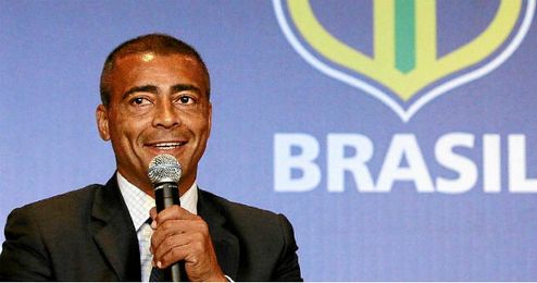 Romario en un acto de la federación brasileña de fútbol. Romario en un acto de la federación brasileña de fútbol.