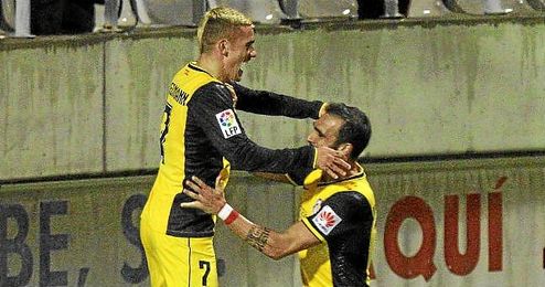 Griezmann celebra el gol contra el ´Hospi´ Griezmann celebra el gol contra el ´Hospi´