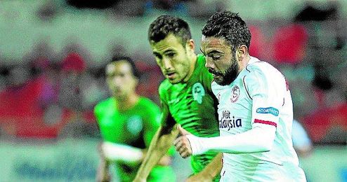 El gallego durante la vuelta de Copa en el Sánchez Pizjuán. El gallego durante la vuelta de Copa en el Sánchez Pizjuán.