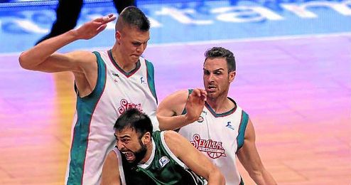 El Baloncesto Sevilla se fajó ayer en el Carpena, donde dejó una buena impresión pese a la derrota. El Baloncesto Sevilla se fajó ayer en el Carpena, donde dejó una buena impresión pese a la derrota.