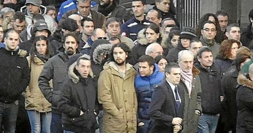 Miembros de Riazor Blues en el entierro de "Jimmy" Miembros de Riazor Blues en el entierro de "Jimmy"