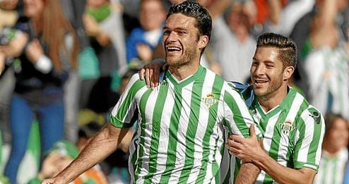 Jorge Molina celebra su gol ante el Racing. Jorge Molina celebra su gol ante el Racing.