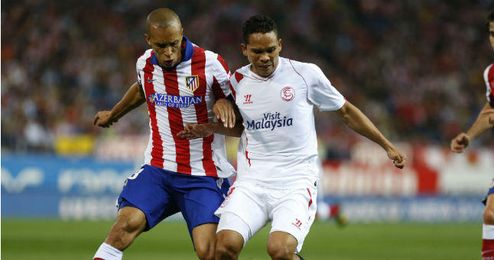 Bacca y Miranda, en un lance de la ida Bacca y Miranda, en un lance de la ida