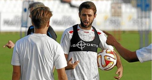 Nico Pareja, durante un entrenamiento. Nico Pareja, durante un entrenamiento.