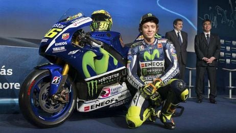 Valentino Rossi en la presentación de su nueva moto Valentino Rossi en la presentación de su nueva moto