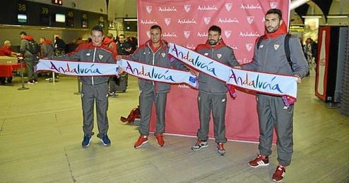 Luismi, Escudero, Cristóforo y Juan Muñoz viajan. Luismi, Escudero, Cristóforo y Juan Muñoz viajan.