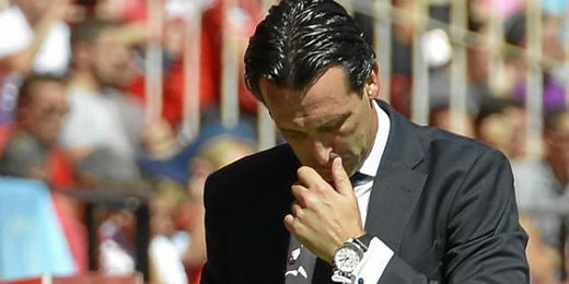 Unai Emery, preocupado por los resultados. Unai Emery, preocupado por los resultados.