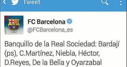 El Barça confunde a Bruma con Niebla El Barça confunde a Bruma con Niebla