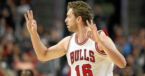 En la imagen, Pau Gasol en un partido con los Chicago Bulls. En la imagen, Pau Gasol en un partido con los Chicago Bulls.