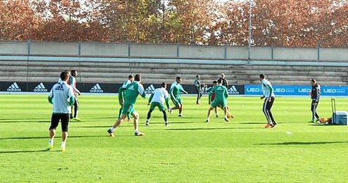 Imagen del entrenamiento de ayer. Imagen del entrenamiento de ayer.