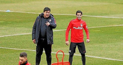 En la imagen, Augusto Fernández entrenando con el Atlético de Madrid. En la imagen, Augusto Fernández entrenando con el Atlético de Madrid.