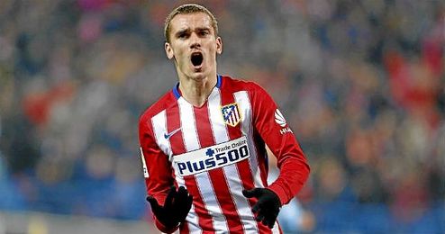Antoine Griezmann, celebrando un gol con el Atlético de Madrid. Antoine Griezmann, celebrando un gol con el Atlético de Madrid.