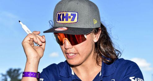 Laia Sanz en una imagen en el pasado Rally Dakar Laia Sanz en una imagen en el pasado Rally Dakar