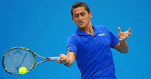 Nicolás Almagro durante un partido del Torneo. Nicolás Almagro durante un partido del Torneo.