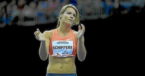 Dafne Schippers, tras su exhibición en Berlín. Dafne Schippers, tras su exhibición en Berlín.