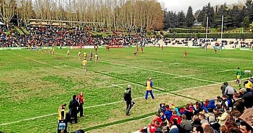 Imagen del partido entre España y Rumanía. Imagen del partido entre España y Rumanía.