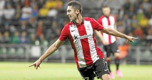 En la imagen, Sabin Merino celebrando uno de sus goles cosechados esta temporada. En la imagen, Sabin Merino celebrando uno de sus goles cosechados esta temporada.