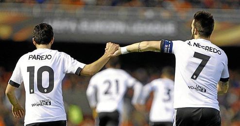 Imagen de la goleada del Valencia. Imagen de la goleada del Valencia.