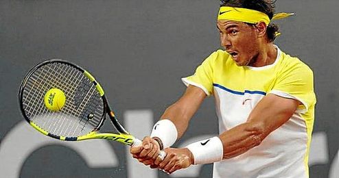 Nadal, durante un partido en Río de Janeiro. Nadal, durante un partido en Río de Janeiro.