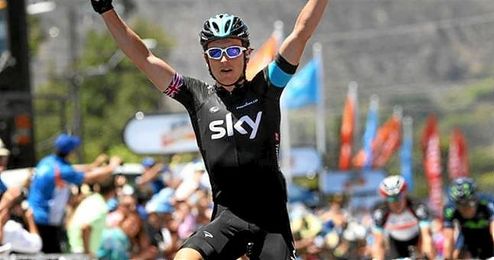 En la imagen, Chris Froome celebrando una victoria de una etapa. En la imagen, Chris Froome celebrando una victoria de una etapa.