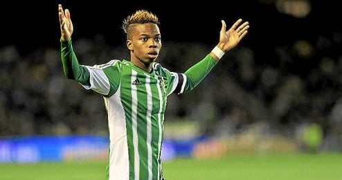 Musonda, en un partido con el Betis. Musonda, en un partido con el Betis.